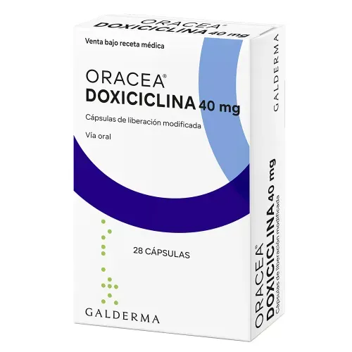 Oracea Doxiciclina 40 Mg Cápsula Liberación Modificada Caja X 28 Cápsulas Galderma
