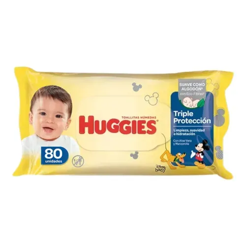 Toallas Húmedas Triple Proteccion Aloe X80 Unidades Huggies