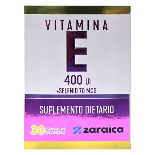 Vitamina E 400 Ul Selenio 70 Mcg Caja X 30 Caps