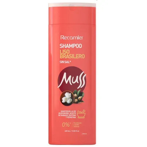 Shampoo Muss Liso Brasilero Frasco X 400 Ml Recamier