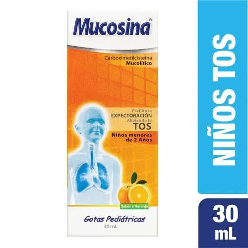Mucosina Gotas Pediátricas Suspensión Oral Carboximetil Cisteina Frasco X 30 Ml Gsk