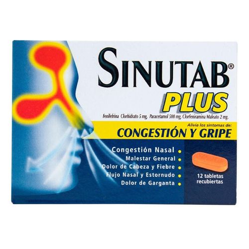 Sinutab Plus 150 Gr Caja X 12 Tabletas Johnson
