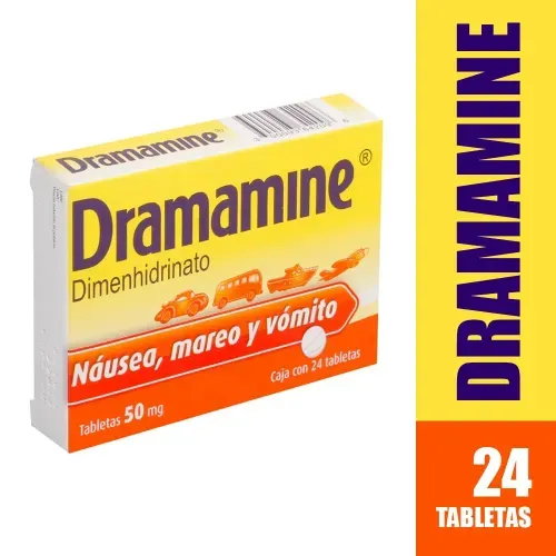 Dramamine Dimenhidrinato 50 Mg Caja X 24 Tabletas Johnson