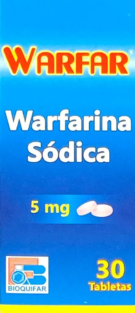 Warfar Warfarina Sódica 5 Mg Caja X 30 Tabletas Bioquifar
