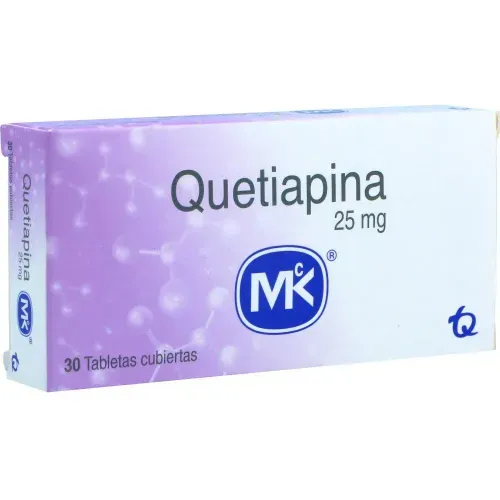 Quetiapina 25 Mg Caja X 30 Tabletas Mk