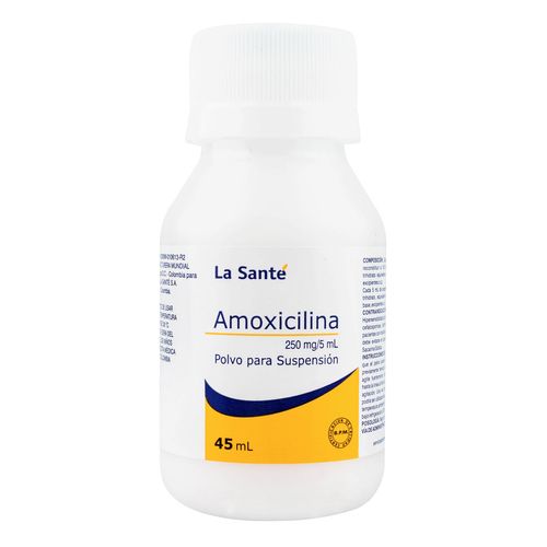 Amoxicilina 250 Mg/5Ml La Santé Frasco 45 Ml Suspensión