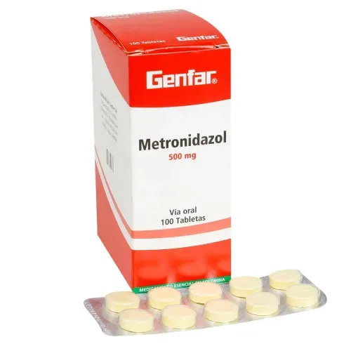 Metronidazol 500 Mg Caja X 100 Tabletas Genfar