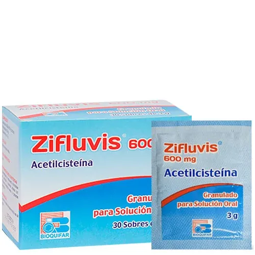 Zifluvis Acetilcisteina 600 Mg Caja X 30 Sobres Labquifar