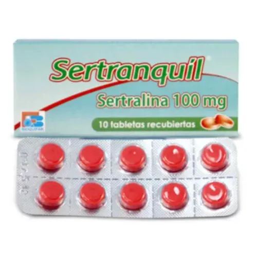 Sertranquil Sertralina 100 Mg Caja X 10 Tabletas Bioquifar