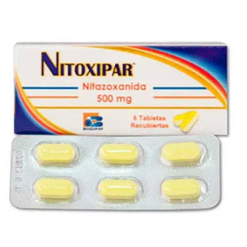 Nitoxipar Nitazoxanida 500 Mg Caja X 6 Tabletas Labquifar Bioquifar