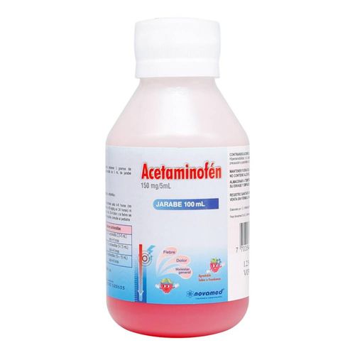 Acetaminofén Jarabe 150 Mg/5Ml Frasco X 100 Ml Novamed