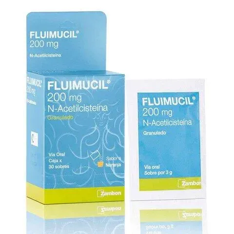 Fluimucil Acetilcisteina 200 Mg Caja X 30 Sobres Granulado Zambon