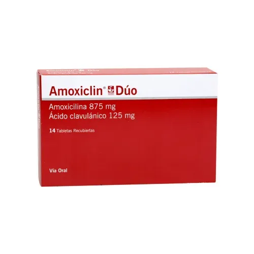 Amoxiclin Duo 875/125 Mg Caja X 14 Tabletas