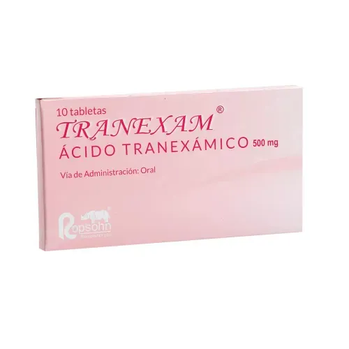 Tranexam Ácido Tranexamico 500 Mg Caja X 10 Tabletas Ropsohn