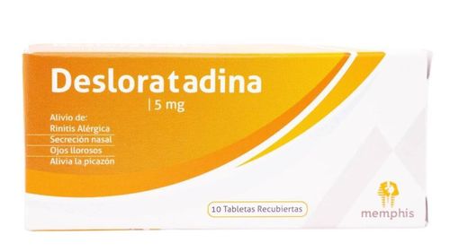 Desloratadina 5 Mg Caja X 10 Tabletas Recubiertas Memphis