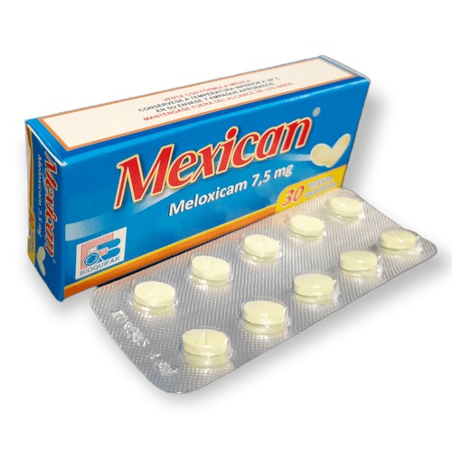 Mexican Meloxicam 7.5 Mg Caja X 30 Tabletas Bioquifar