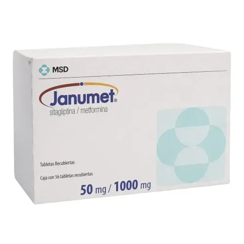 Janumet 50 Mg/1000 Mg Sitagliptina 50 Mg Metformina 1000 Mg Caja X 56 Tabletas Frosst