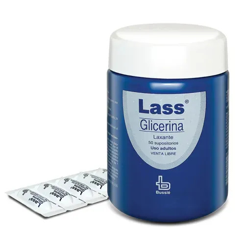 Supositorios Glicerina Adulto Lass Tarro X 50 Unidades Bussie