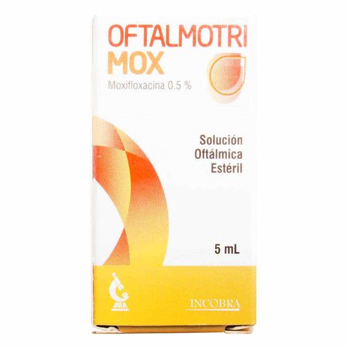 Oftalmotrimox Moxifloxacina Clorhidrato 5 Mg Frasco X 5 Ml Gotas Solución Oftálmica Incobra