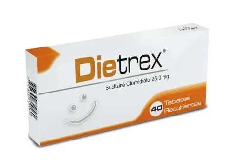 Dietrex Buclizina Clorhidrato 25 Mg Caja X 40 Tabletas Nevox