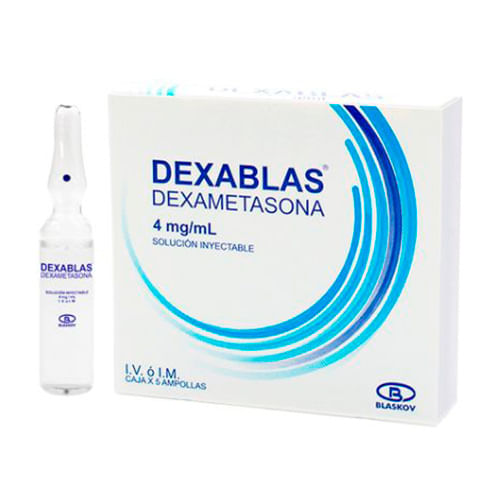 Dexablas Dexametasona Sodio Fosfato 4 Mg/1 Ml Caja X 5 Ampollas Inyectable Blaskov