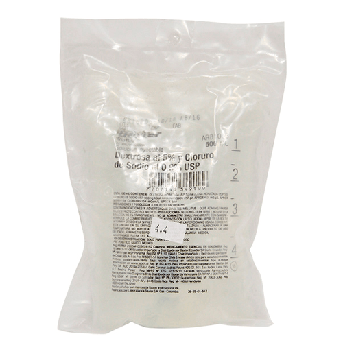 Dextrosa 0.05 Salina Bolsa 500 Ml Biofluidos