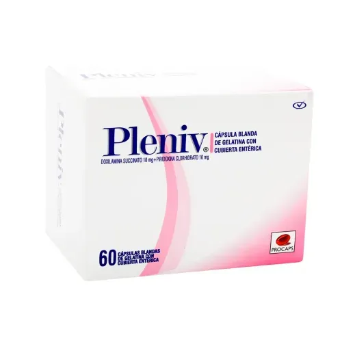 Pleniv Doxilamina 10Mg Piridoxina 10 Mg Caja X 60 Cápsulas Blanda Procaps