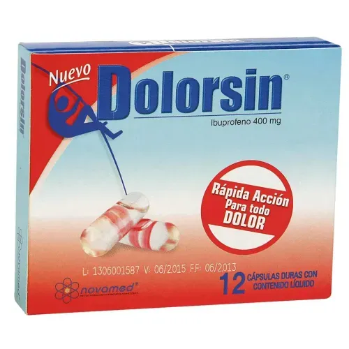Dolorsin Ibuprofeno 400 Mg Caja X 12 Cápsulas Novamed