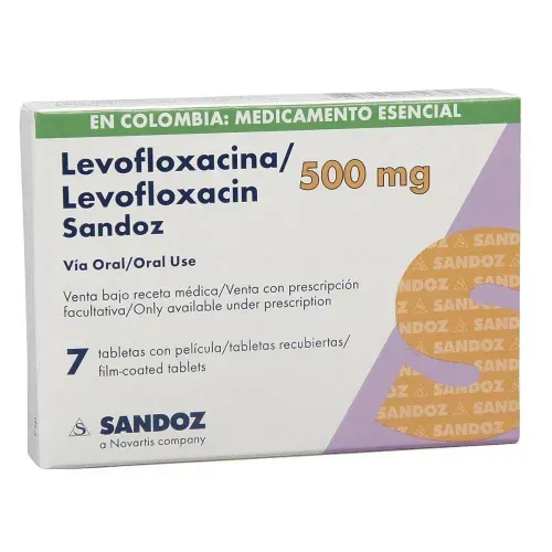 Levofloxacina 500 Mg Caja X 7 Tabletas Sandoz