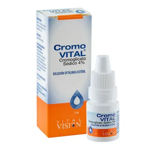 Cromovital Solución Oftálmica Cromoglicato Sódico 40 Mg/Ml Frasco X 5 Ml Vitalis