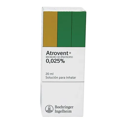 Atrovent Solución Bromuro De Ipratropio 0.25 Mg Inhalador Frasco X 20 Ml Boehringer