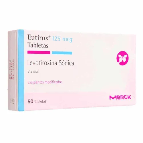 Eutirox Levotiroxina Sódica 125 Mcg Caja X 50 Tabletas Merck