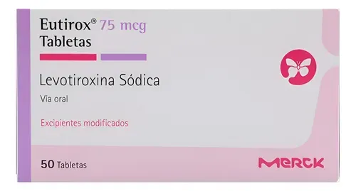 Eutirox Levotiroxina Sódica 75 Mcg Caja X 50 Tabletas Merck