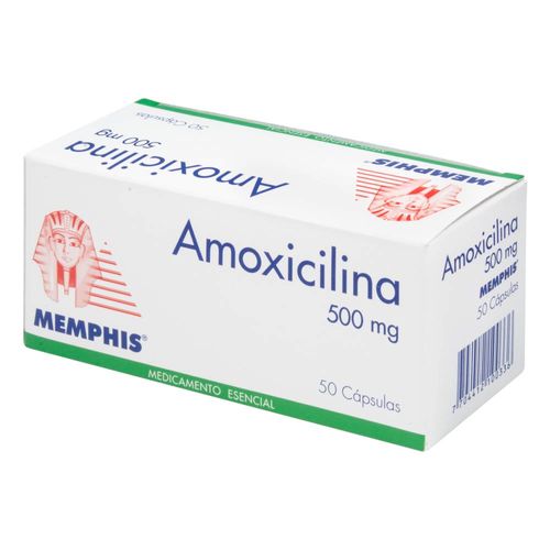 Amoxicilina 500 Mg Caja X 50 Cápsulas Memphis