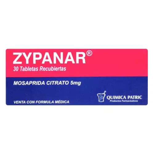 Zypanar Mosaprida 5 Mg Caja X 30 Tabletas Quimica Patric