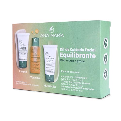 Kit Cuidado Facial Equilibrante X 3 Und Ana María