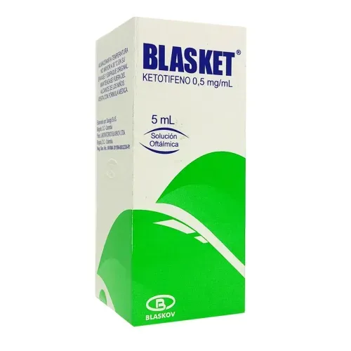 Blasket Ketotifeno Fumarato 0.5 Mg/Ml Solución Oftálmica Frasco X 5 Ml Blaskov