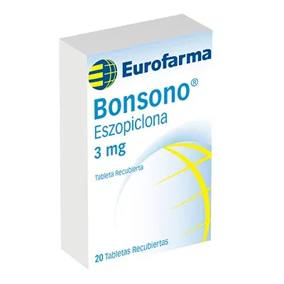 Bonsono Eszopiclona 3 Mg Caja X 20 Tabletas Eurofarma