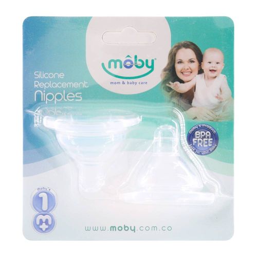 Chupo Moby Silicona Anatomico Repuesto 2 Unidades Andina