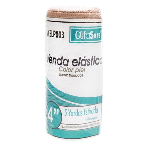 Venda Elástica Color Piel 5X5 Yardas Alfa
