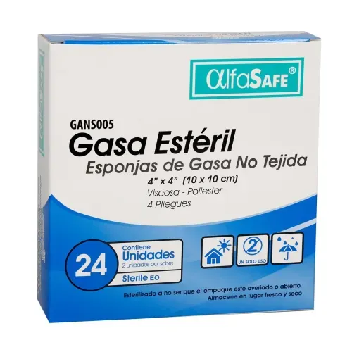 Gasa Esteril No Tejida 4X4 12X2 Caja X Alfa