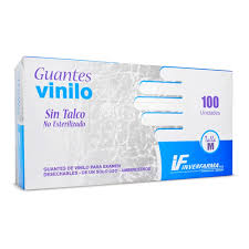 Guante Vinilo Transparente Talla M Caja X 100 Unidad Inverfarma