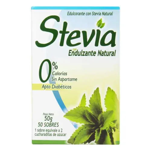 Stevia Endulzante Caja X 50 Sobres Natural Freshly