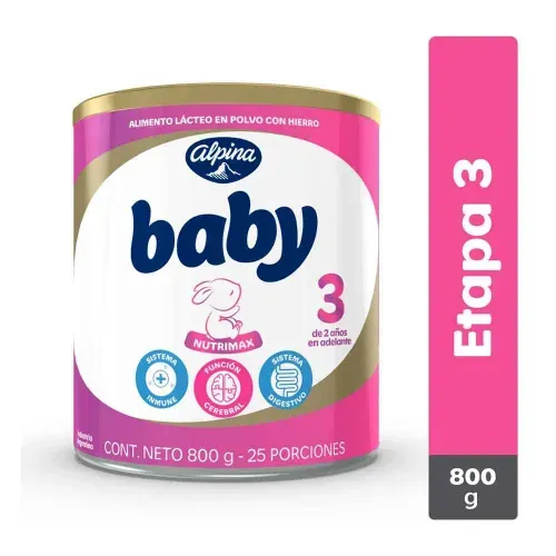 Alpina Baby Nutrimax Etapa 3 Tarro X 800 Gr Polvo