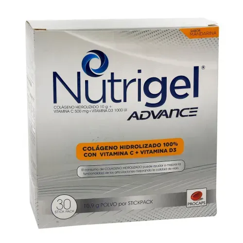 Nutrigel Advance Mandarina 10.5 Mg Caja X 30 Sobres Procaps