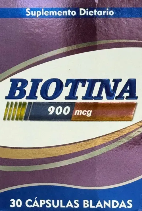 Biotina 900 Mcg Caja X 30 Cápsulas Naturalmente