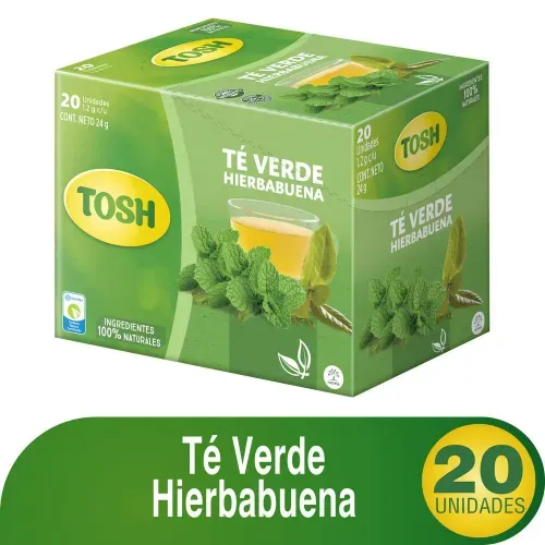 Té Tosh Verde Hierbabuena X 20 Sobres X 20 Unidades