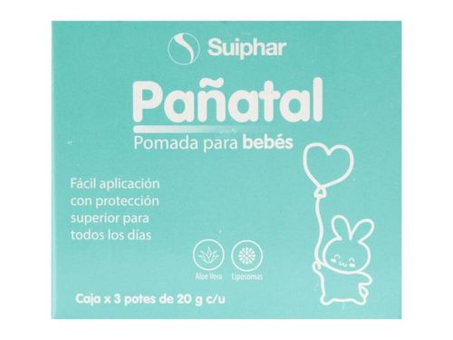 Pañatal Pomada Caja X 3 Potes 20 g