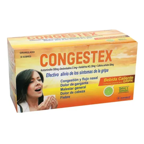 Congestex Gripa Caja X 30 Sobres Granulado Novamed