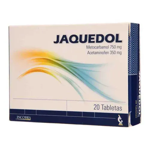 Jaquedol Acetaminofén 350 Mg Metocarbamol 750 Mg Caja X 20 Tabletas Incobra